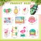 15 Pcs Summer Tiered Tray Decor Flamingo Decorations for Kitchen Pink Flamingo Wooden Sign Rustic Farmhouse Decor for Summer Beach Home Kitchen Table Party